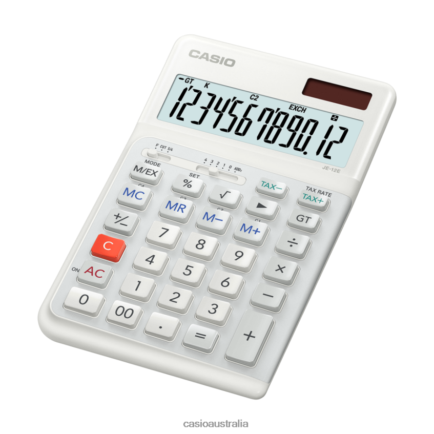 Casio JE-12E-WE Compact Ergonomic Calculator 8P8HRV1022